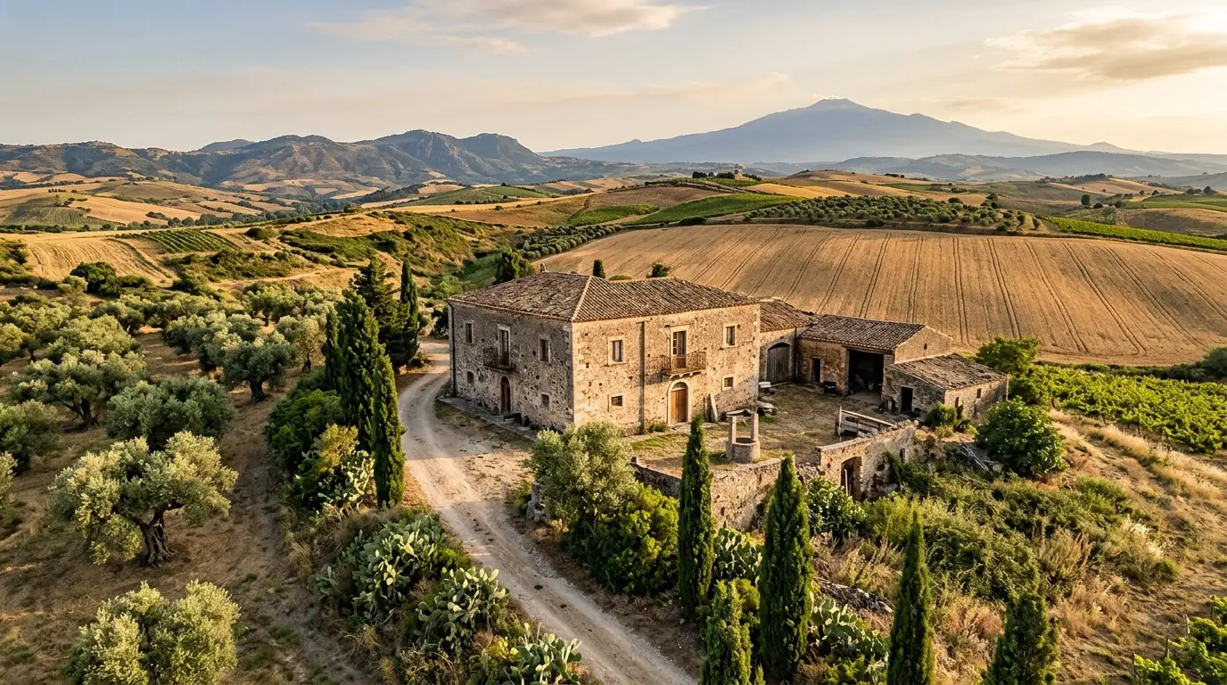 Masseria con terreno in Sicilia